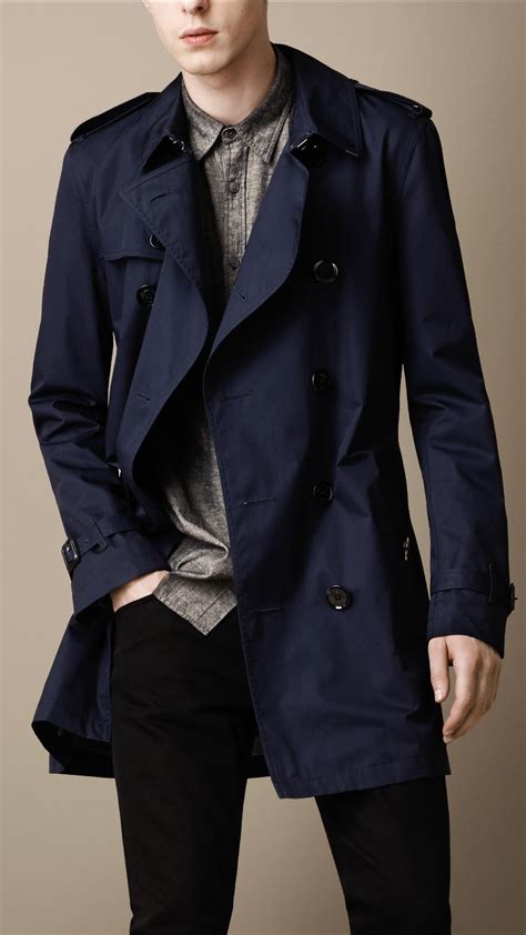 burberry trench coat men blue